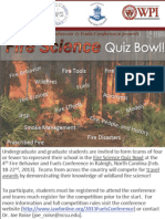 4th Fire Behavior and Fuels Conference Fire Science Quiz Bowl Flier