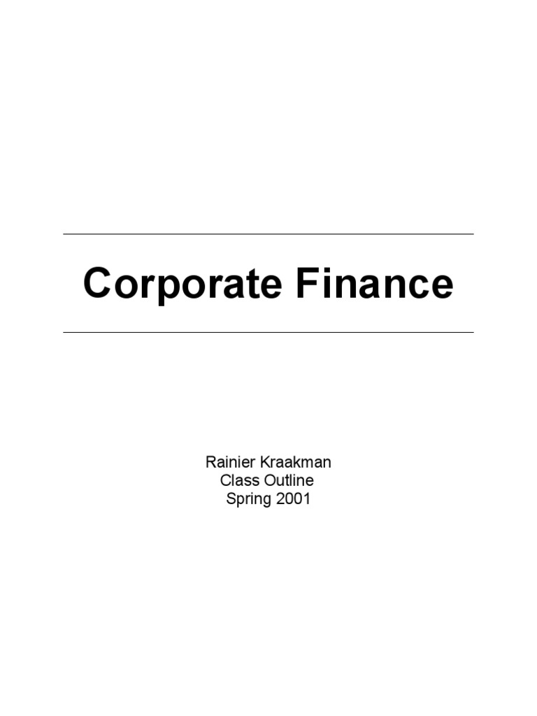 Corporate Finance: Valuation Essentials | PDF | Capital Asset Pricing ...