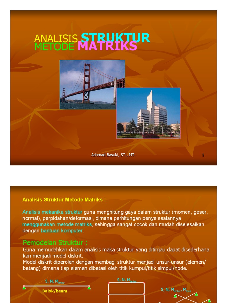 Analisa Struktur Metode Matrix | PDF