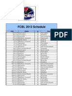 2013 FCBL Master Schedule