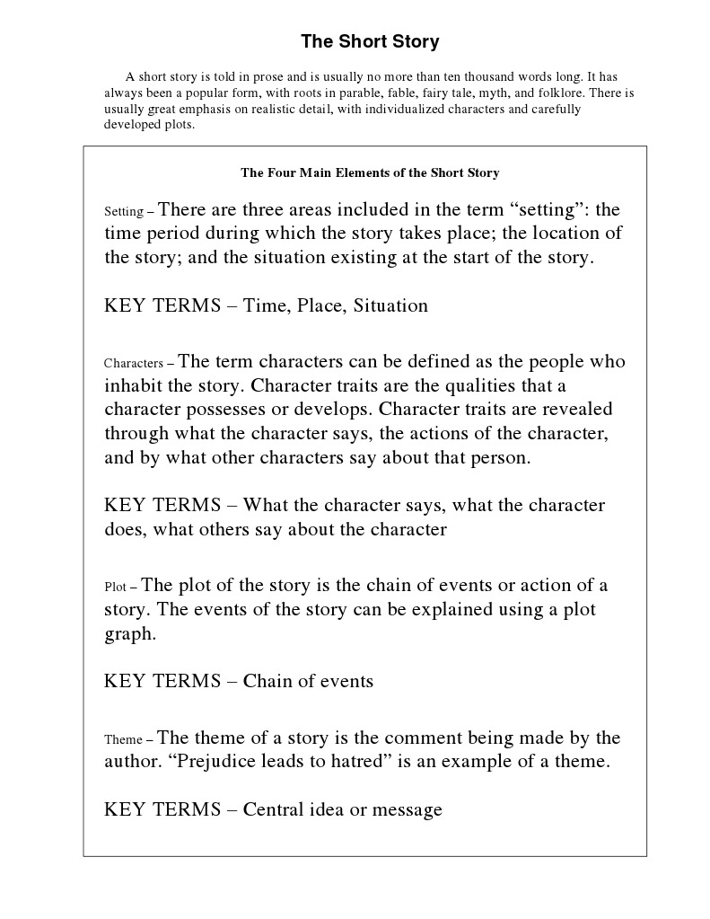 Understanding Short Story Elements | PDF