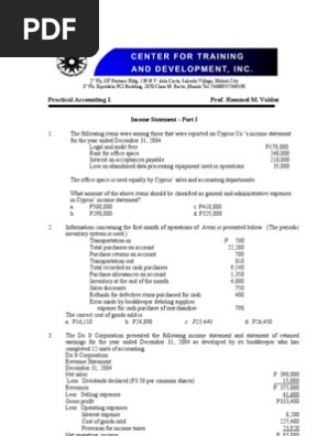 income statement 1