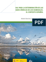 Manual para La Determinacion de Necesidades Hidricas de Los Humedales - España