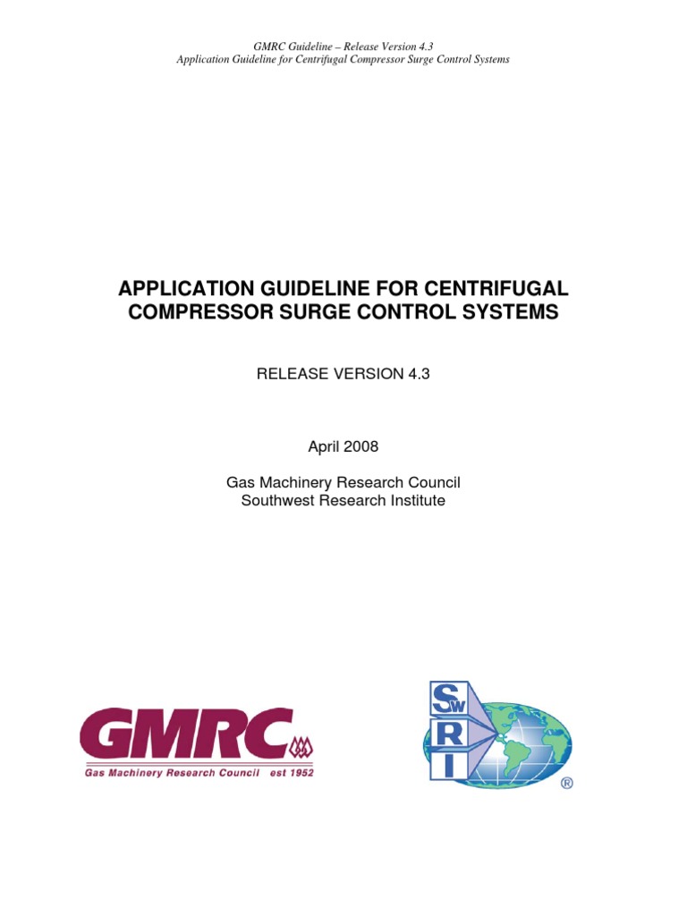 Application Guideline For Centrifugal Compressor Surge Control Systems ...