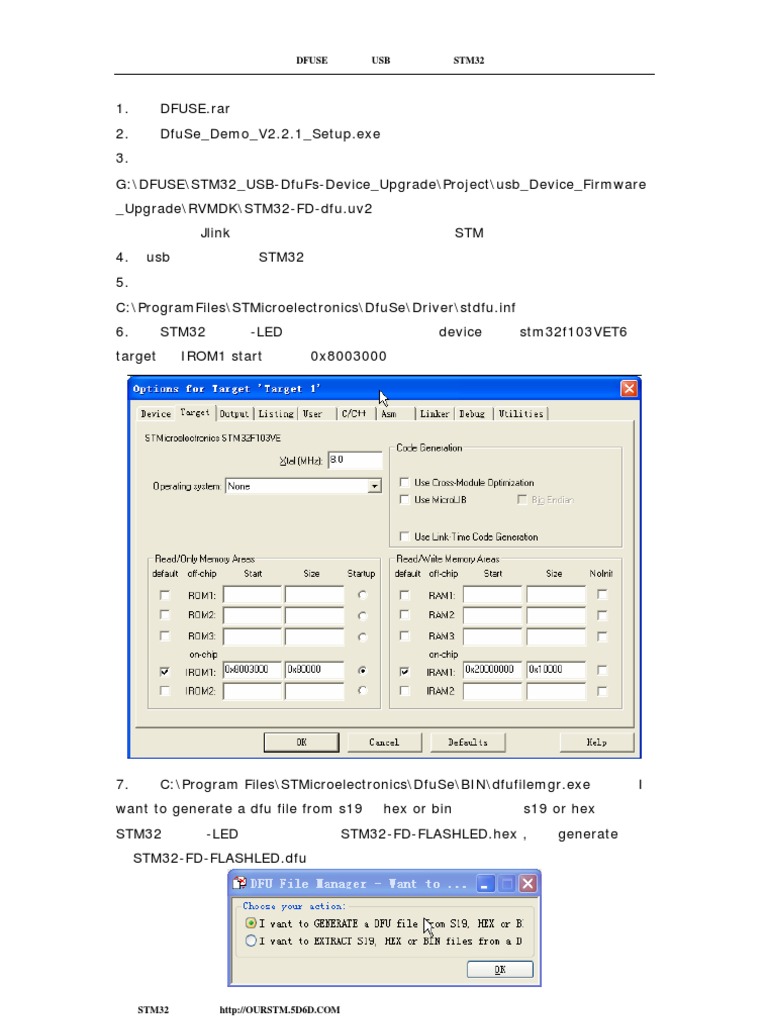 USB Online Program Based On DFUSE STM32 | PDF