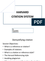 Harvard Citation System