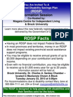 RDSP Information Session Brock University
