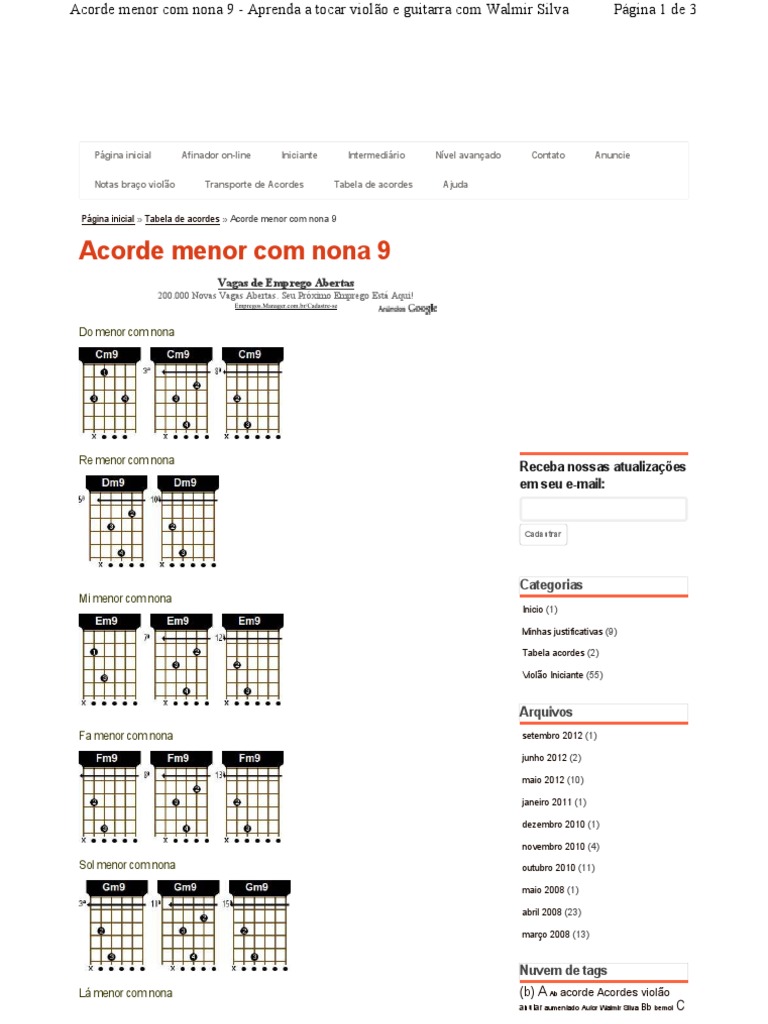 Acorde Menor Com Nona 9 Acorde (Música) Escala (Música) Avaliação gratuita de 30 dias Scribd