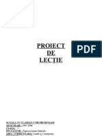 Proiect de Lectie Romana