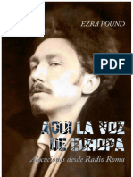 Ezra Pound Aqui La Voz de Europa Alocuciones Desde Radio Roma