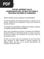 Rafael Moreno Valle - Discurso del Segundo Informe de Gobierno Puebla