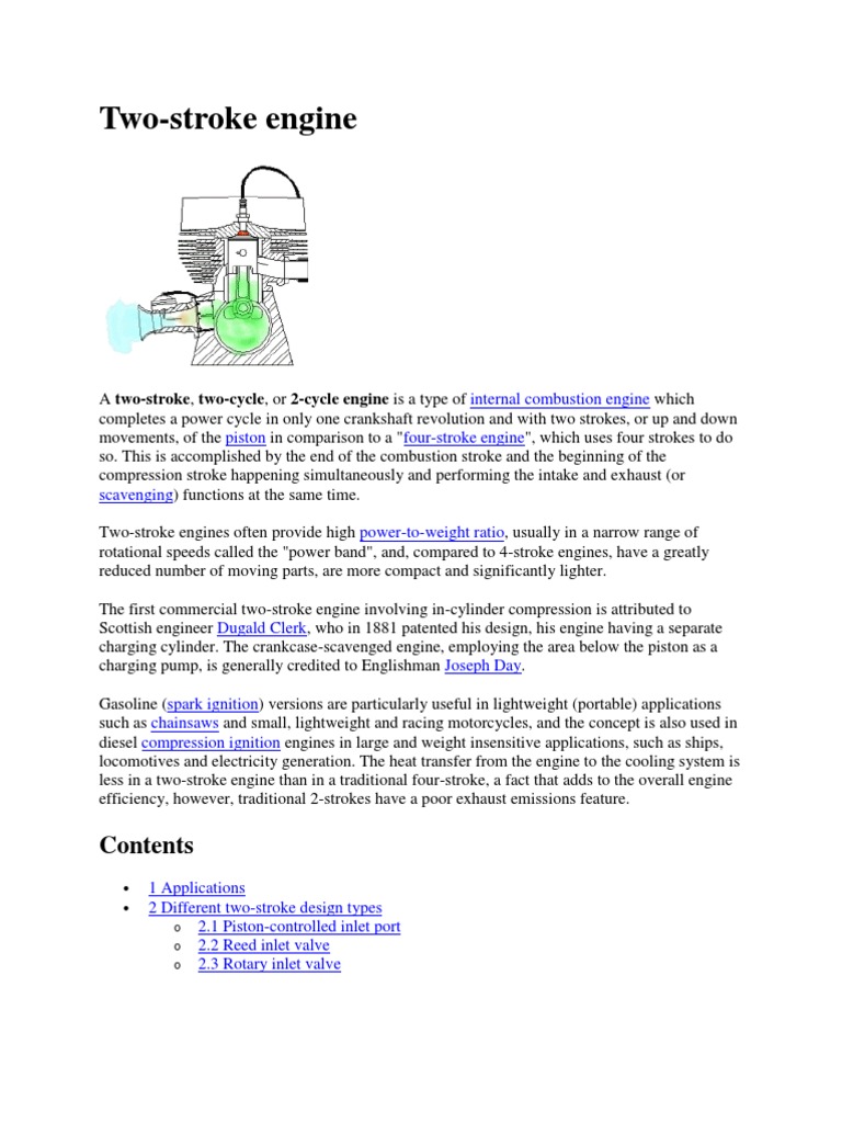 Overview of Two-Stroke Engine Design | PDF | Internal Combustion Engine ...