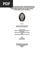 Download ANALISIS FAKTOR-FAKTOR YANG BERPENGARUHTERHADAP MOTIVASI KERJA PETUGAS PELAKSANAMANAJEMEN TERPADU BALITA SAKIT MTBSDI PUSKESMAS KOTA SURABAYA by Dannie de Luppo SN121150819 doc pdf