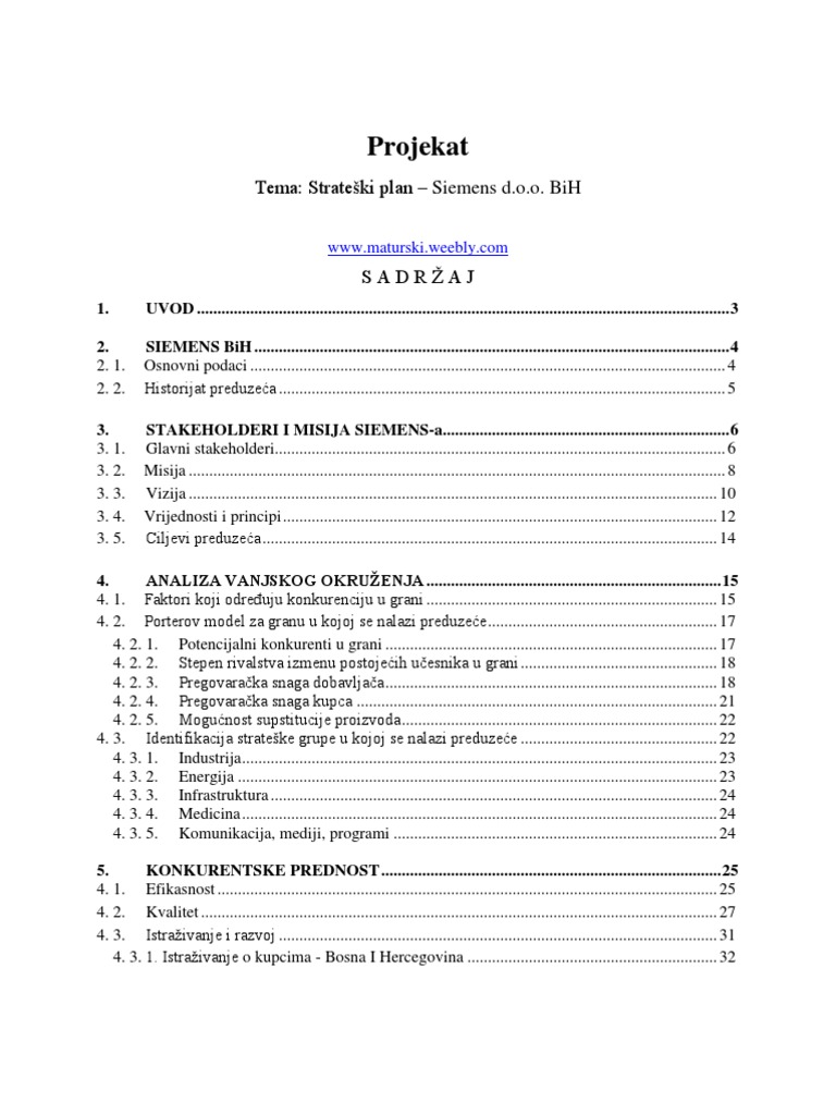 Strateški Plan | PDF