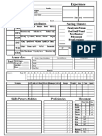 2e AD&D Character Sheet Front