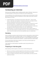 How To Conduct An Interview