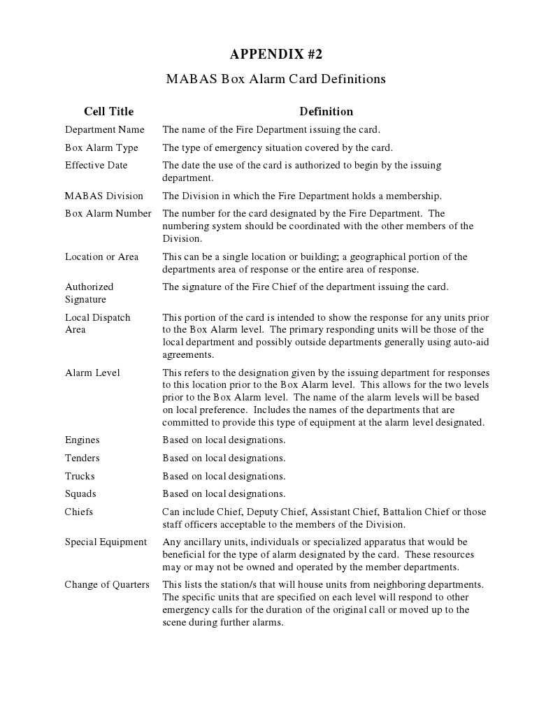 MABAS Box Alarm Card Overview | PDF | New York City Fire Department ...