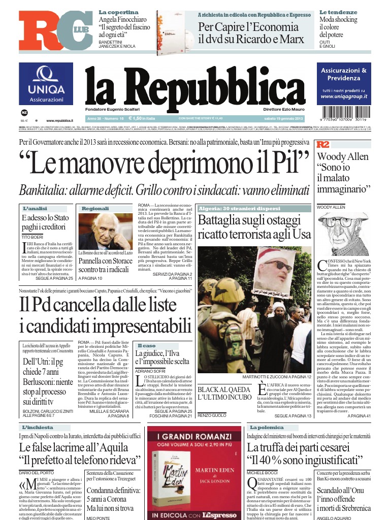 Repubblica 18/01/2013 PDF