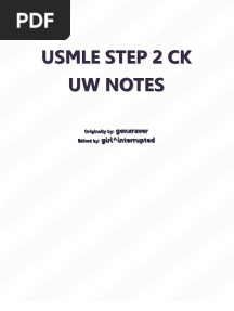 Genxraver Girl Interrupted Usmle Step 2 Notes PDF