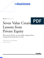 Seven Value Creation Lessons Private Equity
