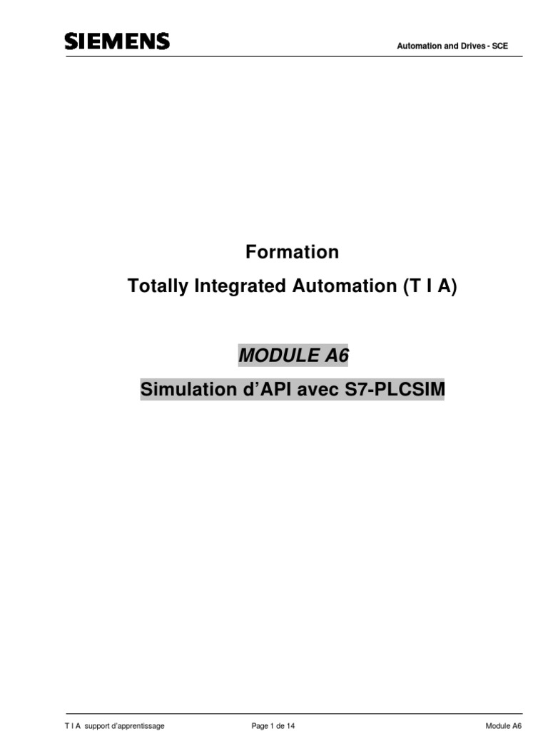 Simulation API avec S7-PLCSIM | PDF | Interface de programmation ...