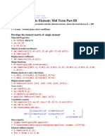 Finite Element: Mid Term Part III: Develope The Element Matrix of Single Element'