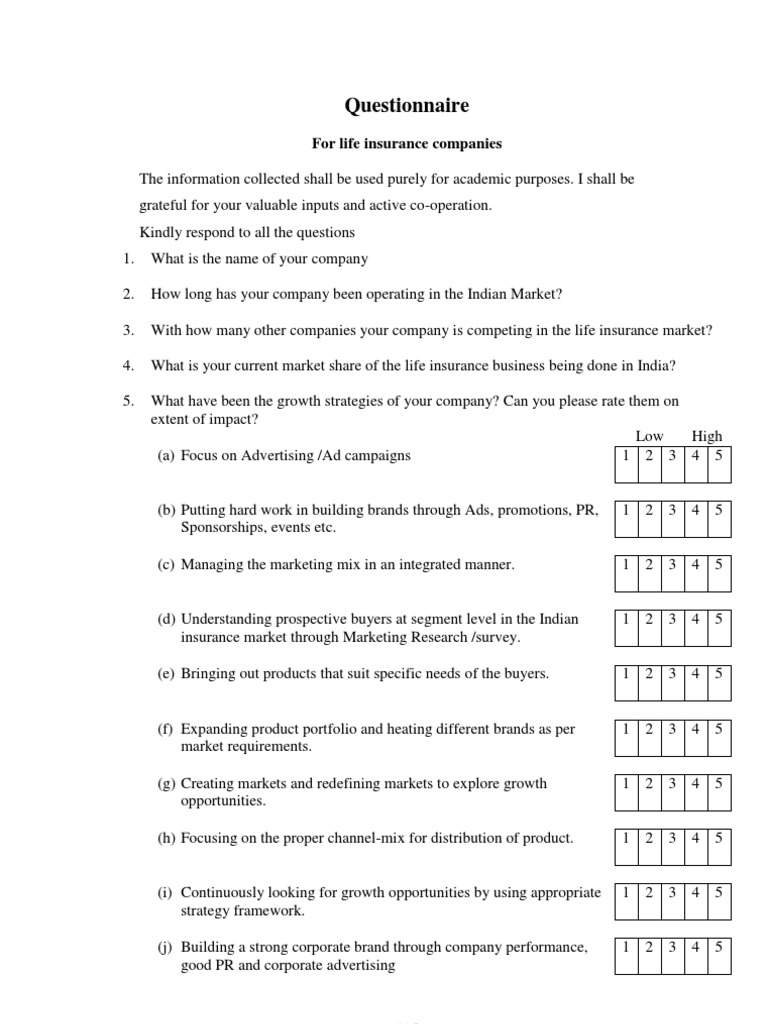 Questionnaire PDF Advertising Brand