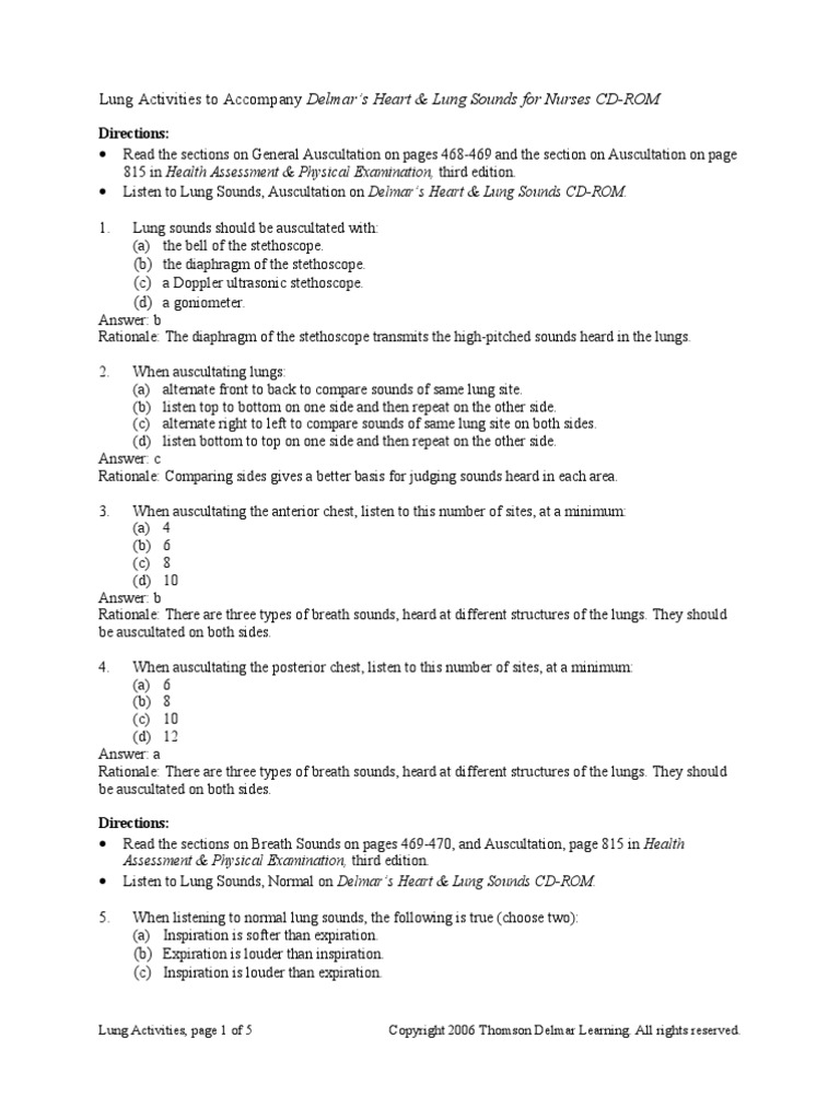 Lung Activities | Respiratory Tract | Lung