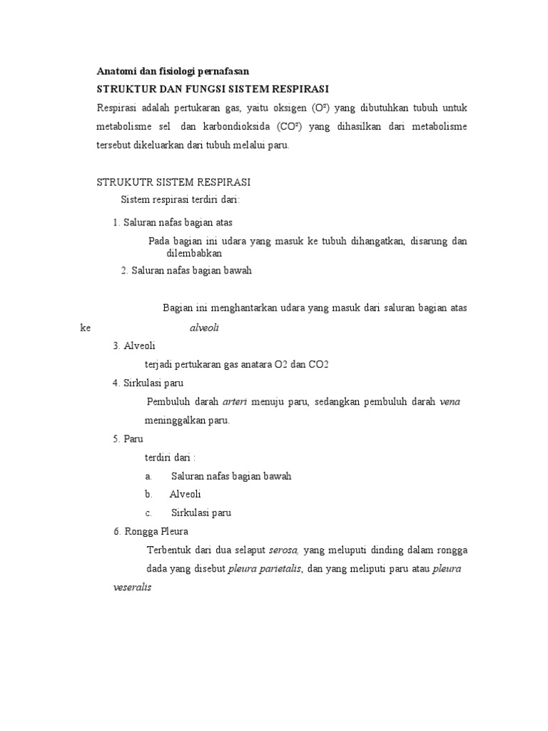 Sistem Respirasi | PDF