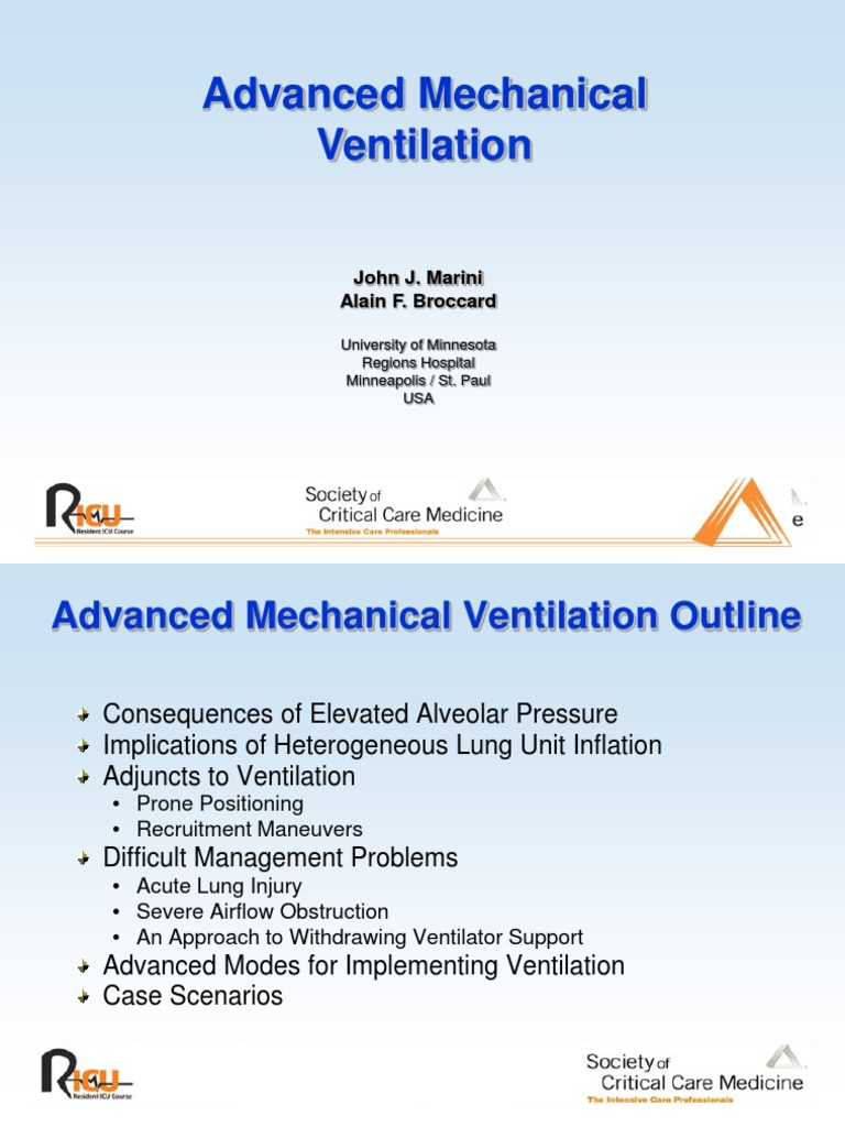 Advanced Mechanical Ventilation Insights | PDF | Breathing | Lung