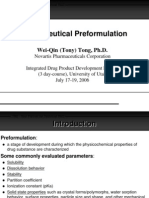 Preformulation Studies