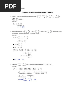 Contoh Soal Beserta Jawabanya Matematika Materi Persen Kelas10