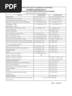 Academic Calender UG-PG