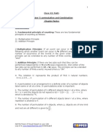 Class XI: Math Chapter 7: Permutation and Combination Chapter Notes