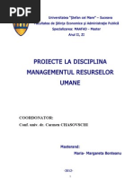 proiect la managementul resurselor umane