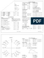 Trigonometry Cheat Sheet