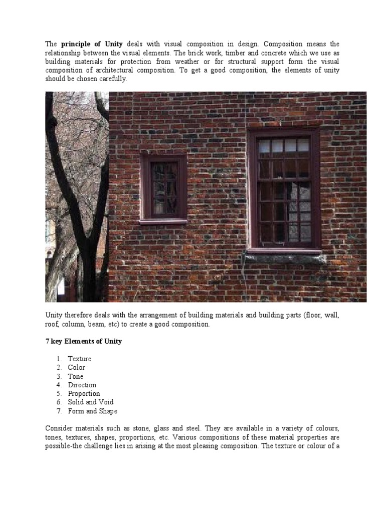 The principle of Unity in Architecture | Composition (Visual Arts) | Roof