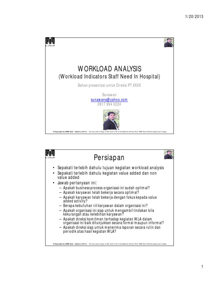 Workload Analysis Indicator Staff Need | PDF