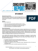 Update Report 22 Nov 2006 - Myanmar