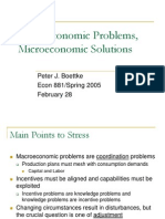 Macroeconomic Problems, Microeconomic Solutions: Peter J. Boettke Econ 881/spring 2005 February 28