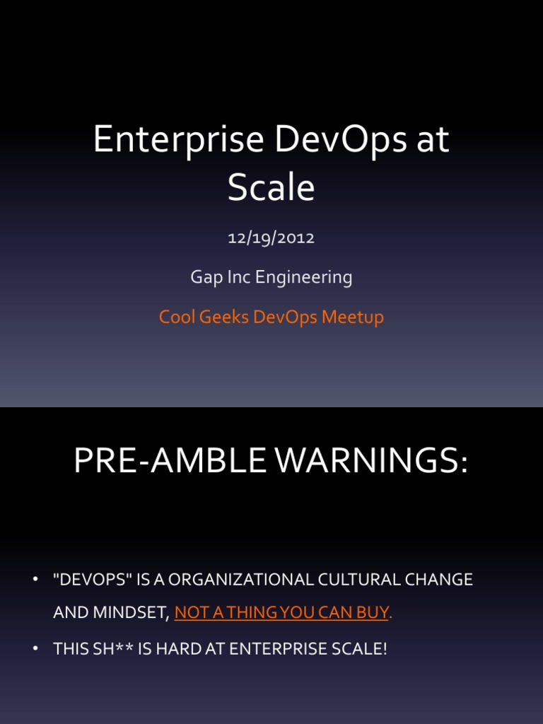 Enterprise DevOps at Scale | PDF | Outsourcing | Test Driven Development