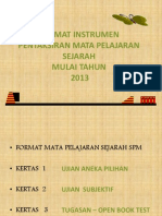 Format Sejarah SPM2013