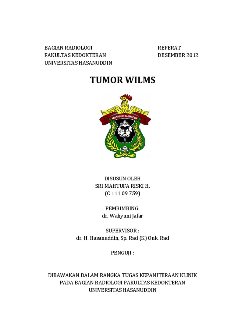 Patofisiologi dan Diagnosis Tumor Wilms | PDF