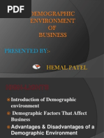 Demographic Environment of Business