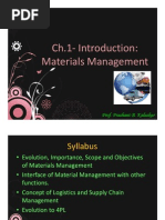 Materials & Logistics Management Introduction