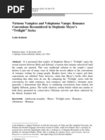 Download Virtuous Vampires and Voluptuous Vamps Romance Conventions Reconsidered in Stephenie Meyers Twilight Series by IvaG  SN121451716 doc pdf