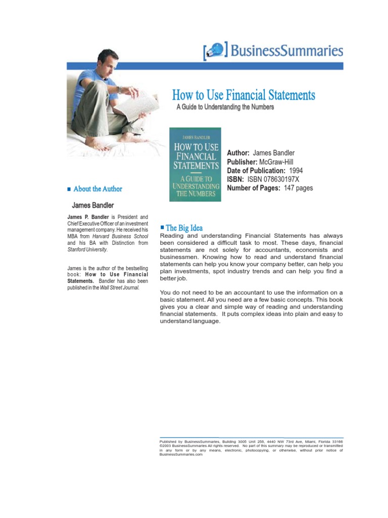 How To Use Financial Statements BIZ | PDF