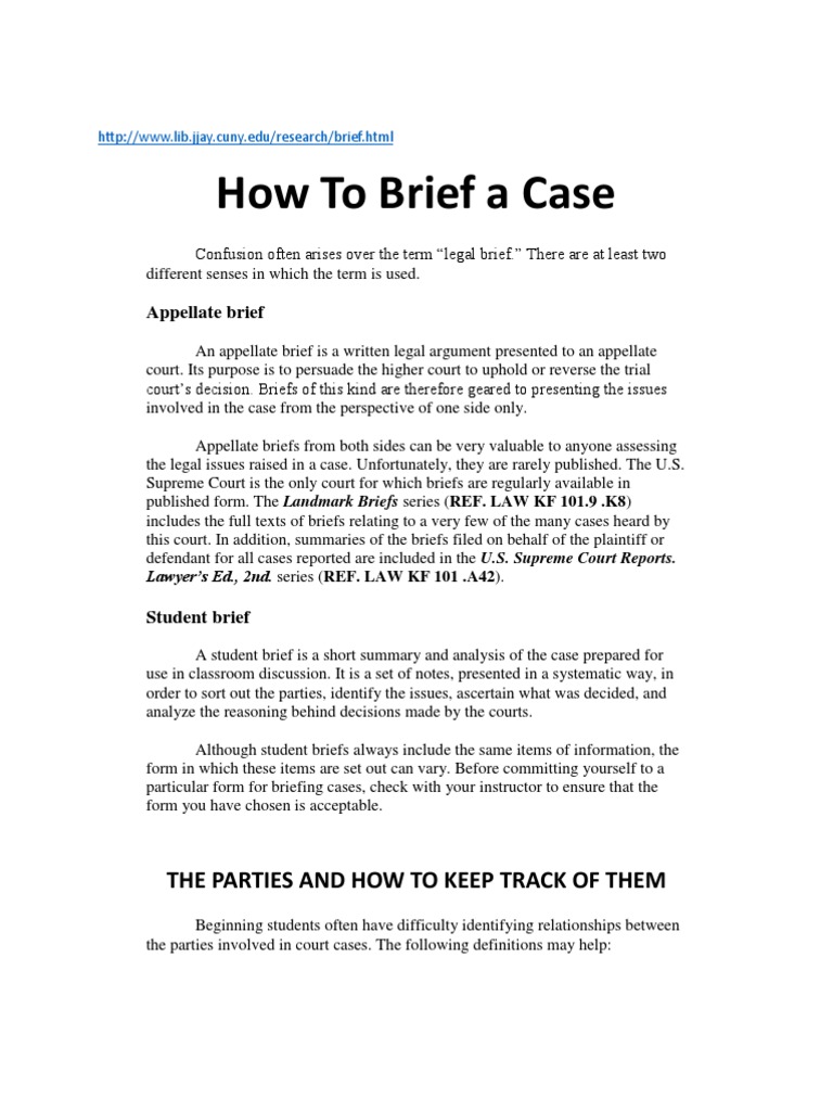 Case Law Writing Procedure | PDF | Certiorari | Brief (Law)