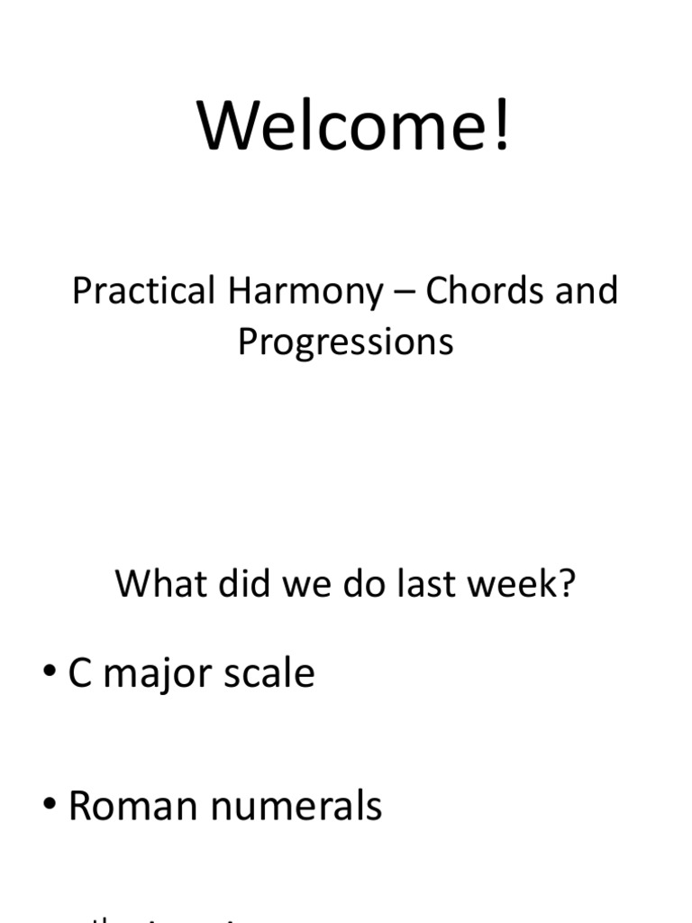 Practical Harmony - Chords and Progressions Lesson 2 | PDF | Chord ...