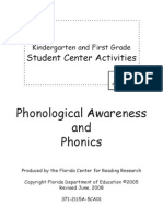 Kindergarten and 1st Grade Introduction to Phonological Awareness and Phonics